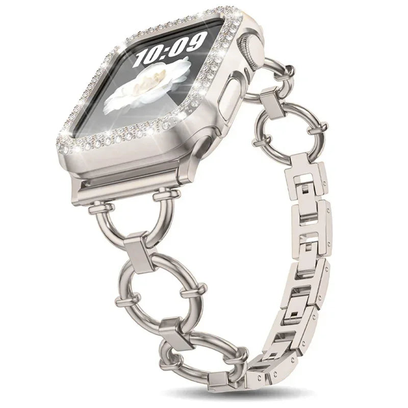 Link Strap for Apple Watch With Case