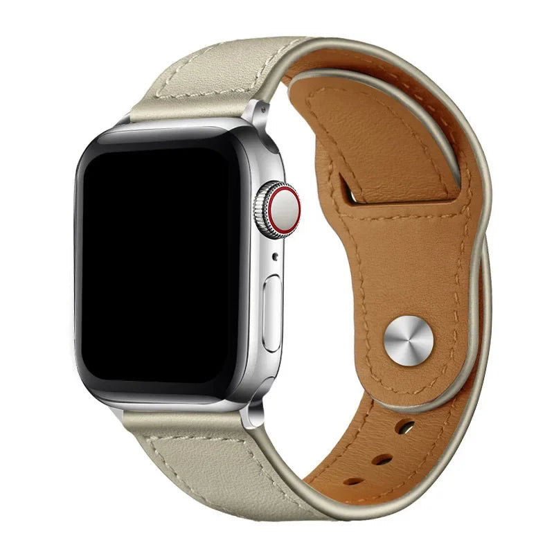 Luxe Off White Leather Strap