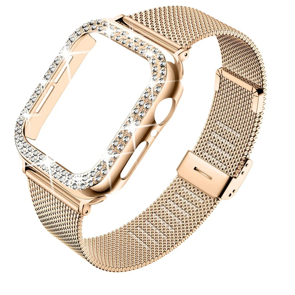 Milanese Band +  Diamond Case 5 Colours