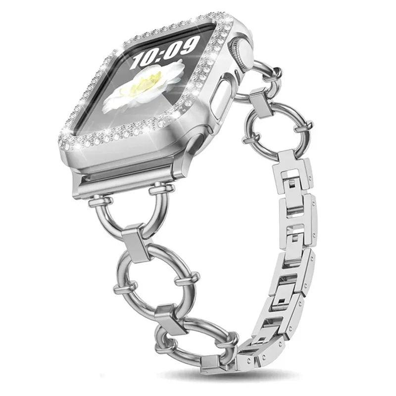 Link Strap for Apple Watch With Case