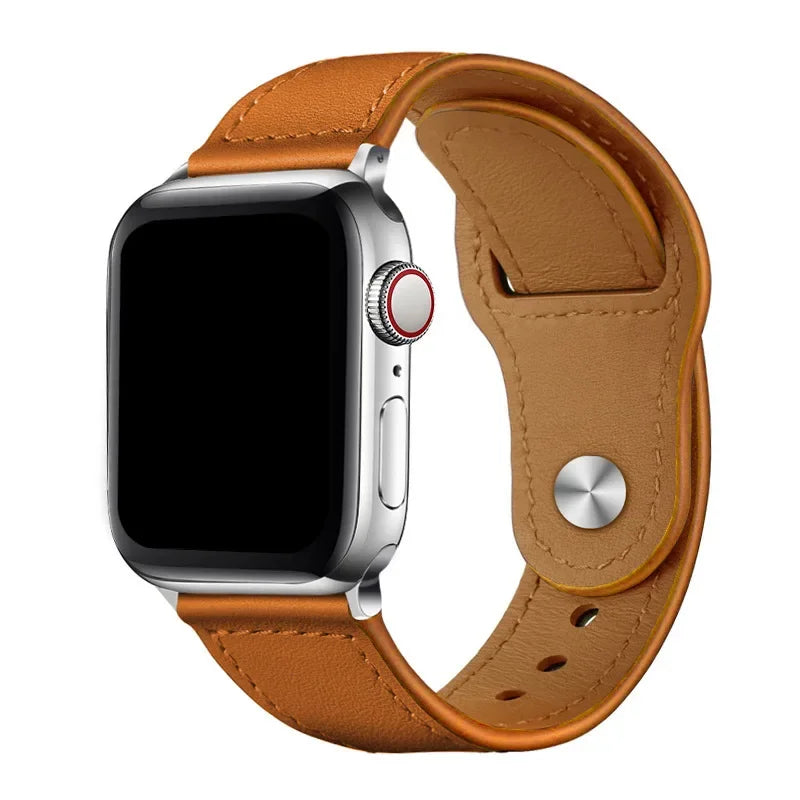 Luxe Classic Brown Leather Strap