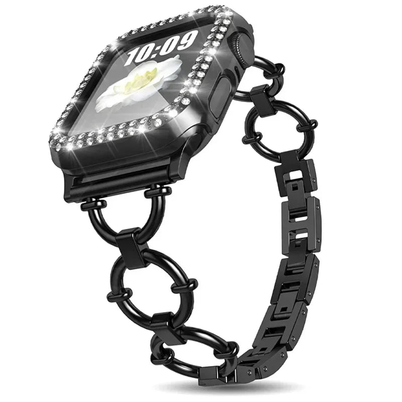 Link Strap for Apple Watch With Case