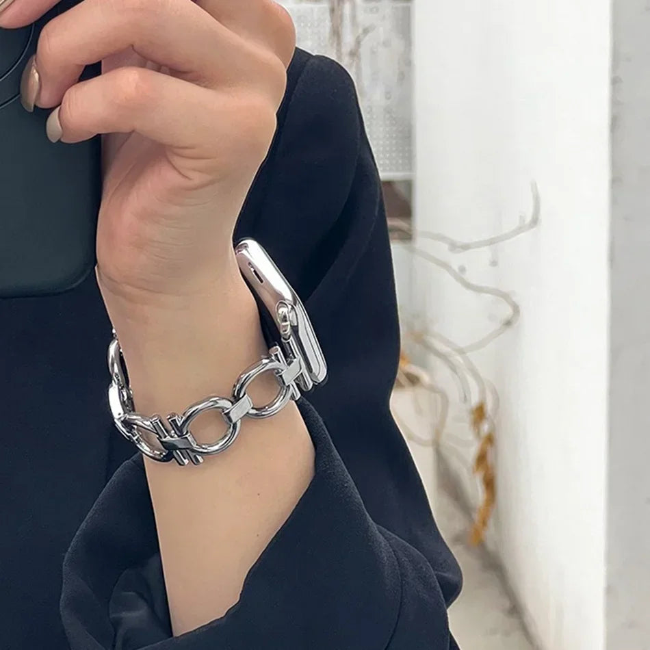 Link Strap for Apple Watch With Case
