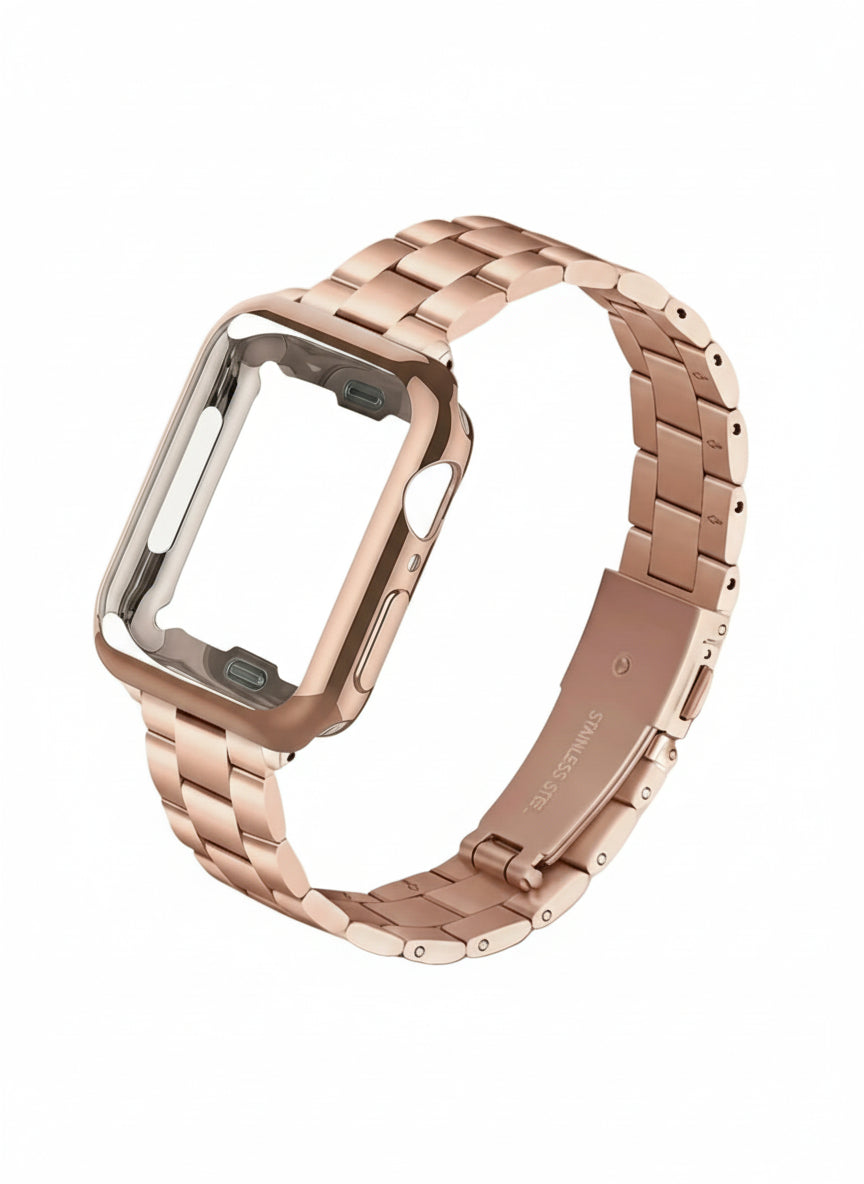 NEW -  2 in 1 Steel Band + Protective Shell Case 5 Colours