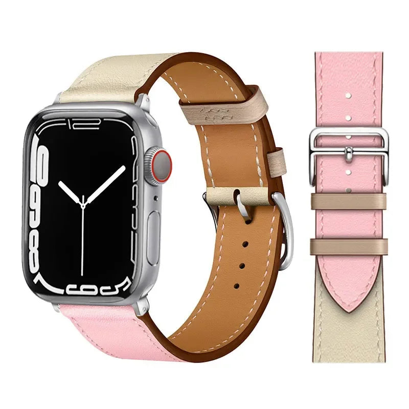 Two Tone Leather Watch Straps