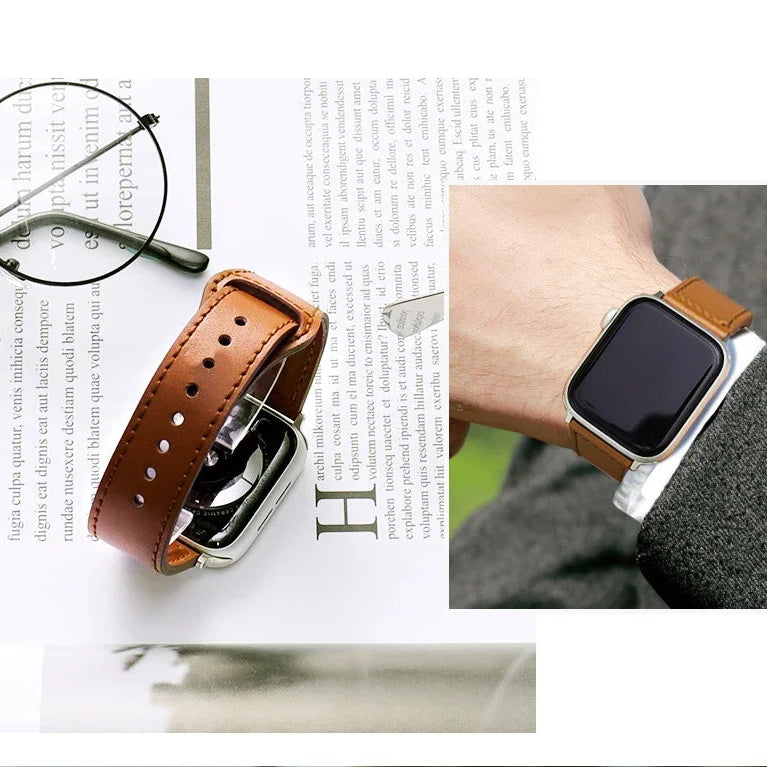 Luxe Classic Brown Leather Strap