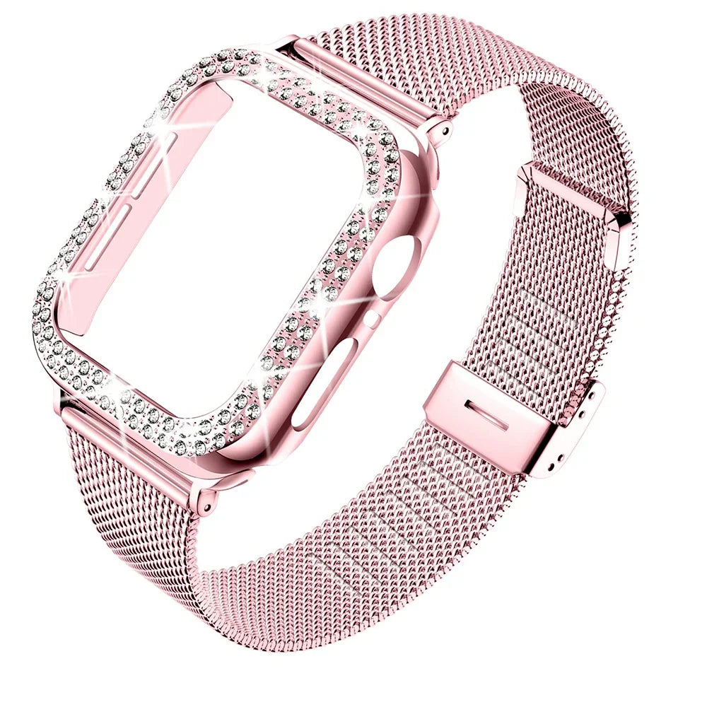 Milanese Band +  Diamond Case 5 Colours