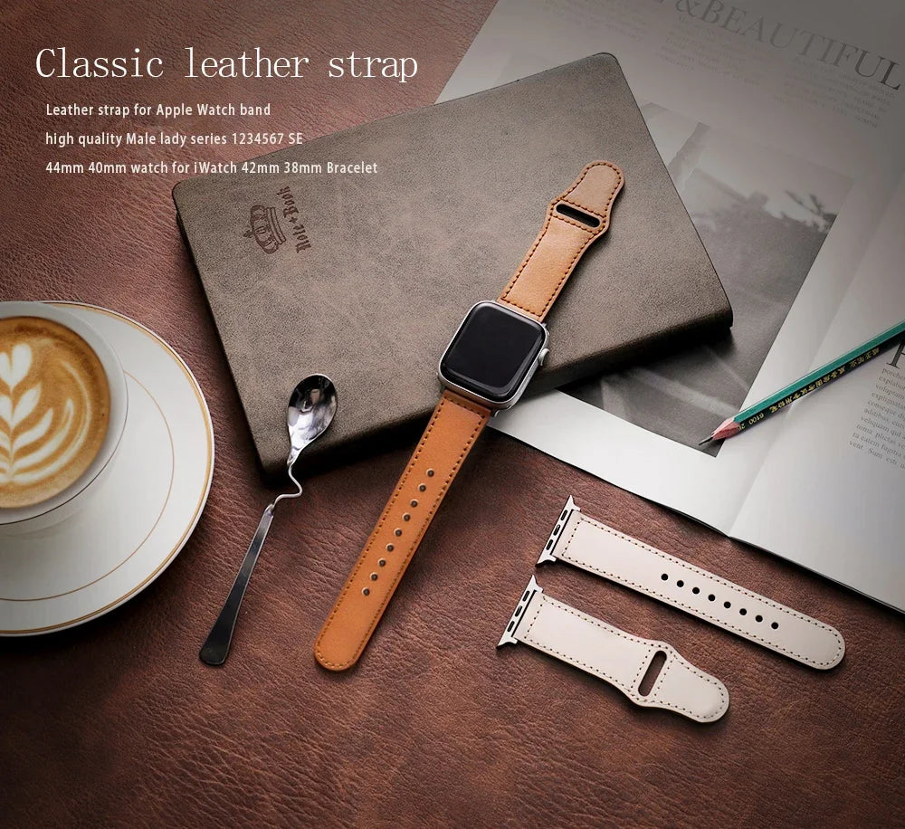 Luxe Off White Leather Strap