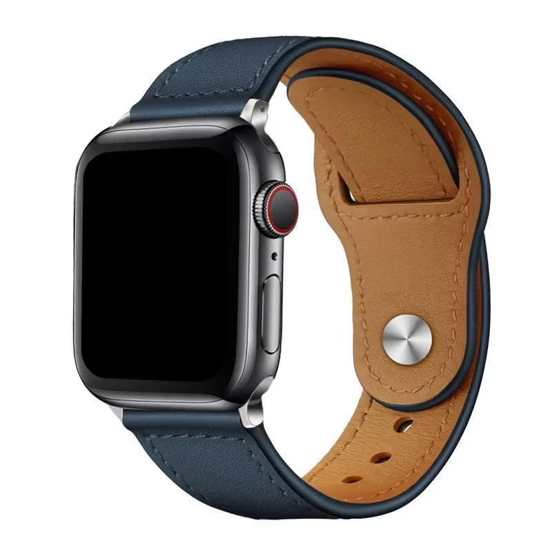 Luxe Ink Blue Leather Strap
