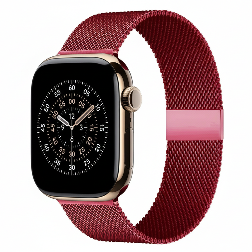 New Autumn Rose Red Milanese Strap