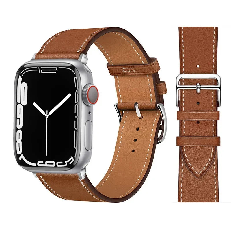 Classic Brown Leather Watch Straps