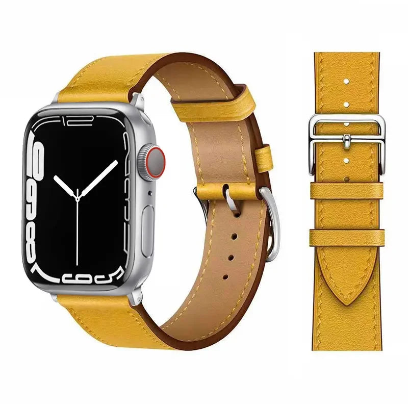 Classic Amber Leather Watch Straps