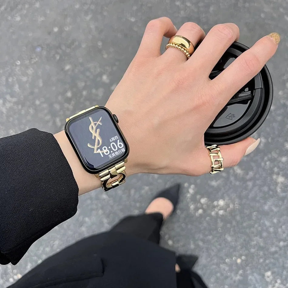 Link Strap for Apple Watch With Case