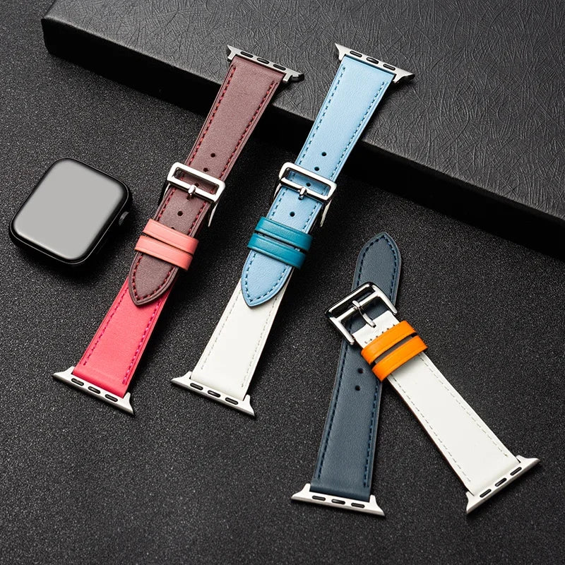 Classic Ivory White Leather Watch Strap