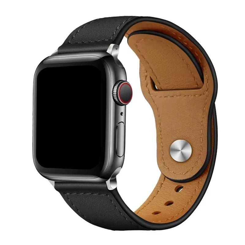 Luxe Black Leather Strap