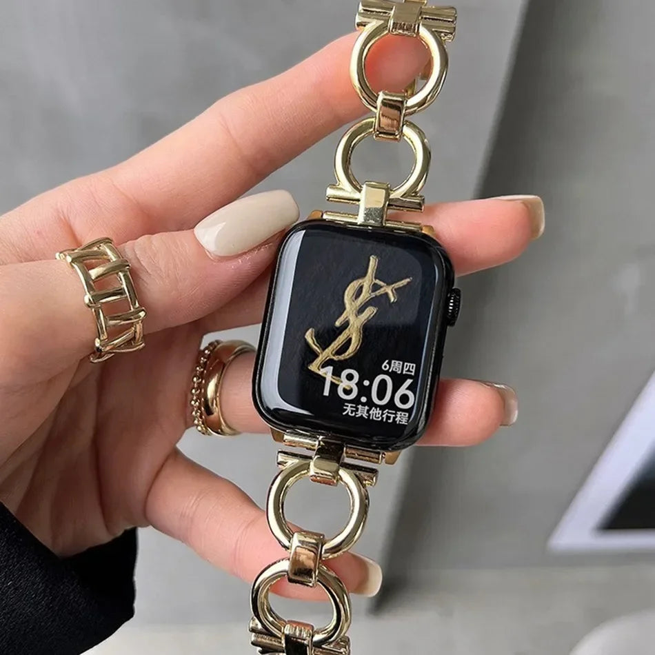 Link Strap for Apple Watch With Case