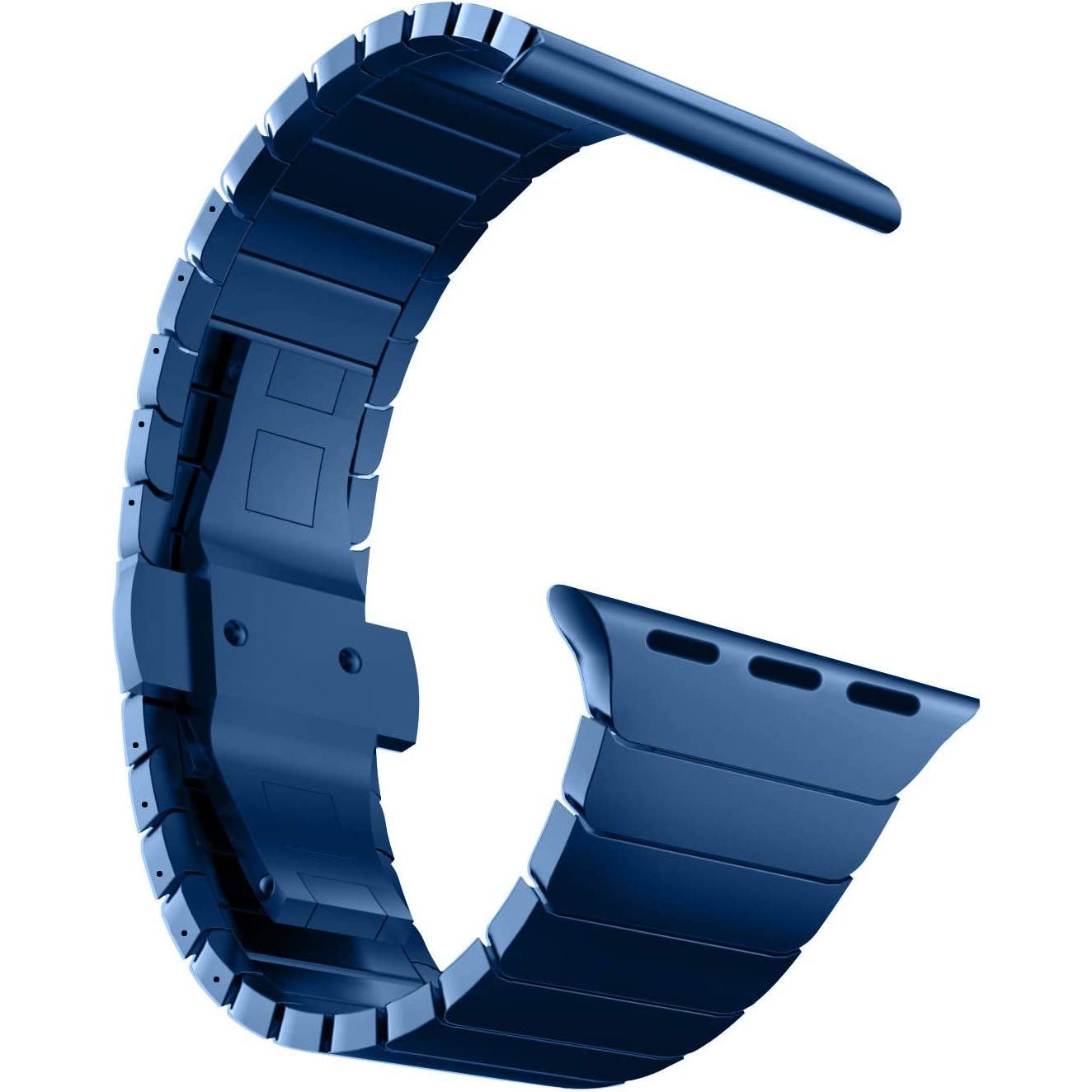 Stainless Steel Metal Link Bracelet Band Compatible with Apple Watch 10/9/Ultra 2/SE/8/7[2024] (46Mm/45Mm/44/49Mm,Black)