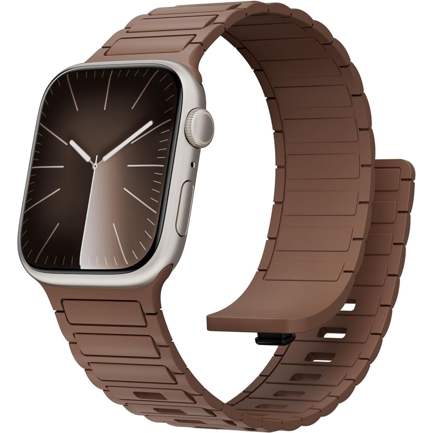 Magnetic Bands for Apple Watch Ultra/2 Band 49Mm 46Mm 45Mm 44Mm 42Mm Iwatch Band 42Mm 41Mm 40Mm 38Mm Women Men,Soft Silicone Strap Sport Loop Bracelet Wristbands for Apple Watch Series 10 9 8 7 6 5 4 3 2 SE 2Nd