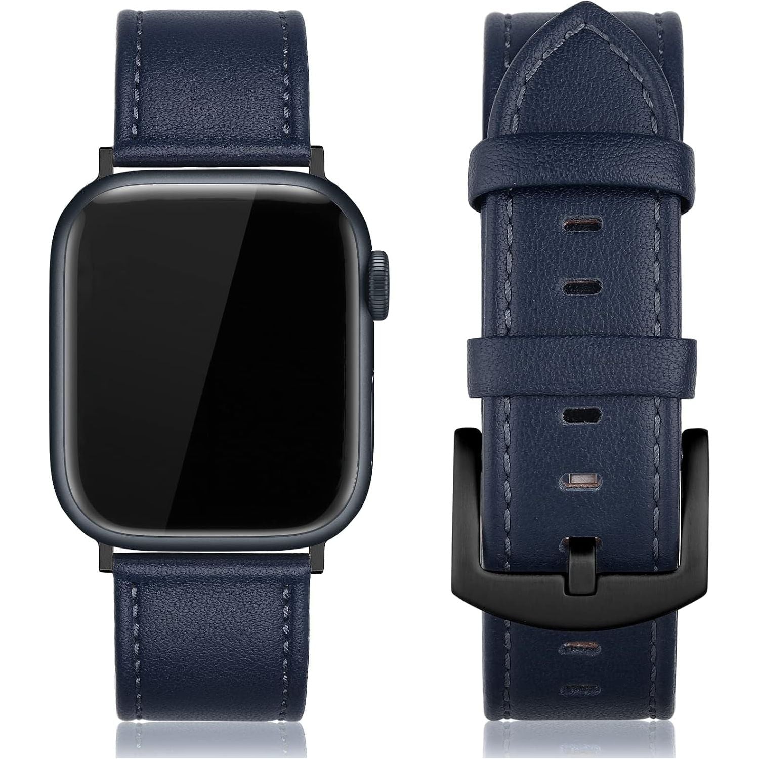 Leather Bands Compatible with Apple Watch 42Mm 44Mm 45Mm Band Men Women,Vintage Genuine Leather Wristband Replacement Band Compatible for Apple Iwatch Series 8 7 6 5 4 3 2 1 SE Sports Edition