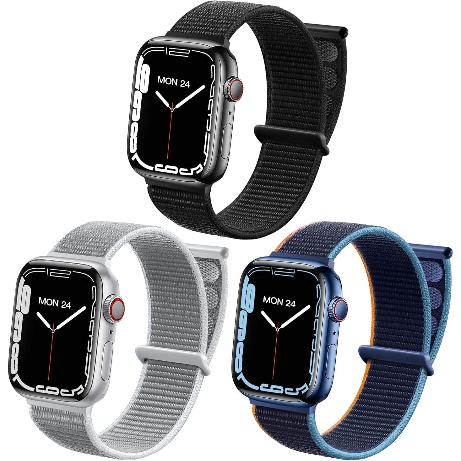 Nylon Bands for Apple Watch Band Series 10 9 8 7 41Mm 46Mm 45Mm 49Mm for Women Men, Soft Breathable Solo Loop Straps for Iwatch Apple Watch 38Mm 40Mm 41Mm 42Mm 44Mm 45Mm Ultra Series 6 5 4 3 SE