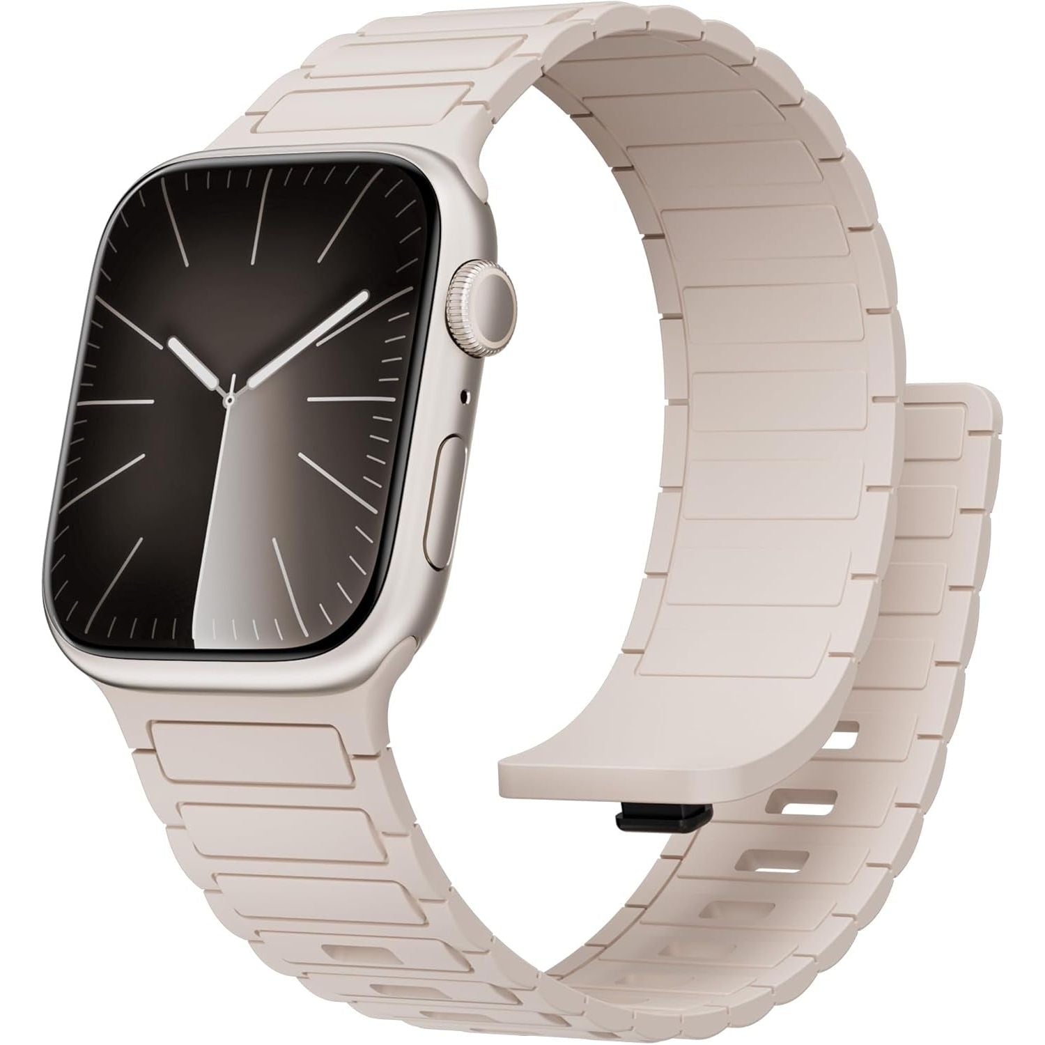 Magnetic Bands for Apple Watch Ultra/2 Band 49Mm 46Mm 45Mm 44Mm 42Mm Iwatch Band 42Mm 41Mm 40Mm 38Mm Women Men,Soft Silicone Strap Sport Loop Bracelet Wristbands for Apple Watch Series 10 9 8 7 6 5 4 3 2 SE 2Nd