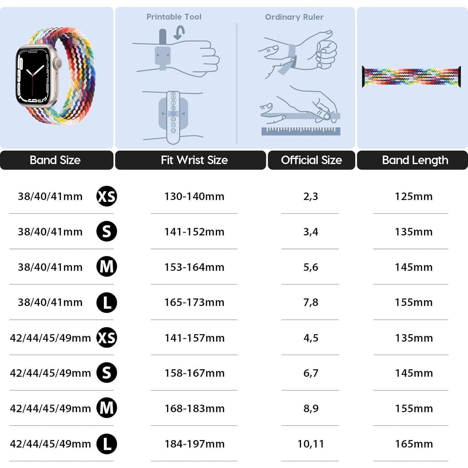 Straplab Lace Braided Solo Loop - Stretchy Nylon Sports Band
