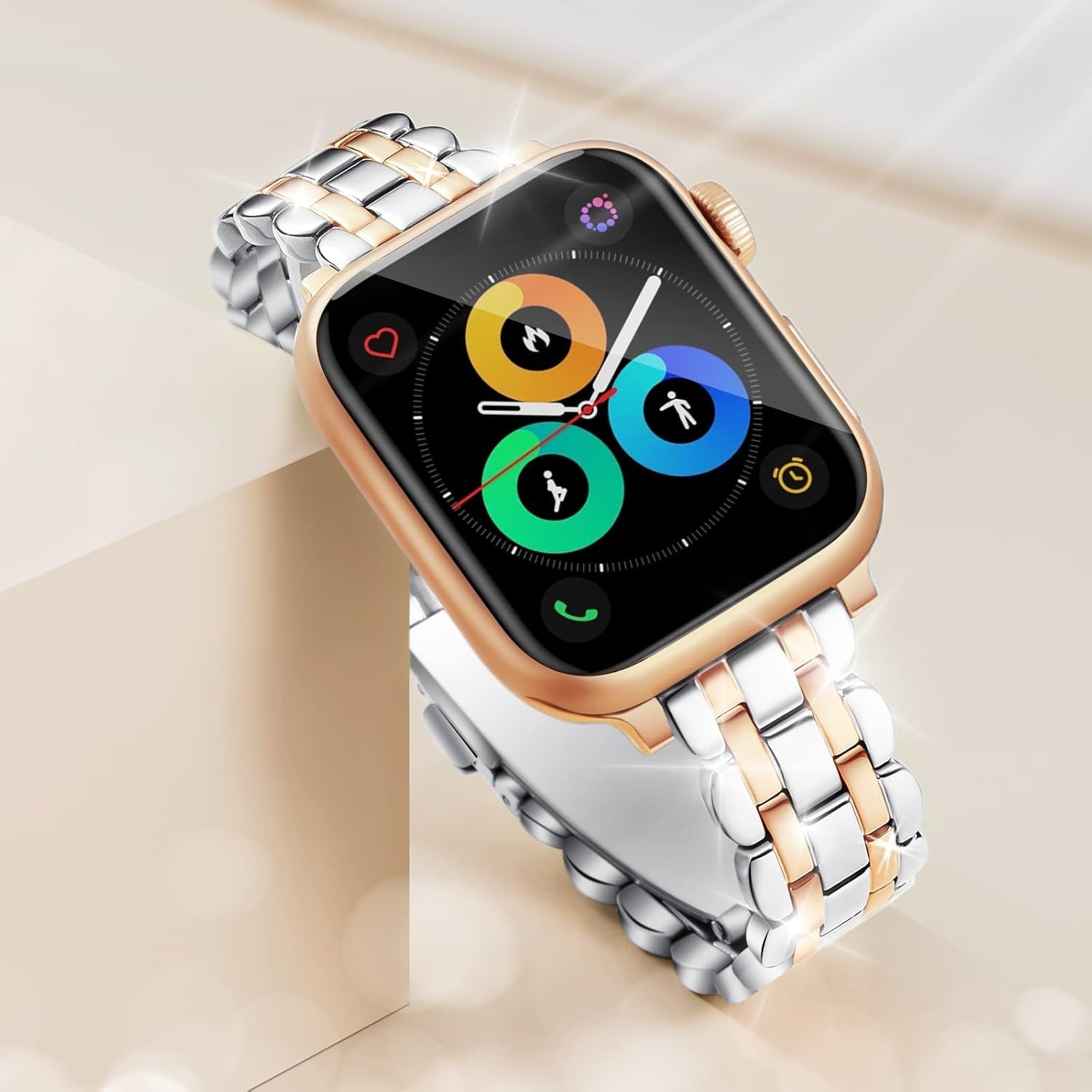 Straplab Premium Stainless Steel Adjustable Apple Watch Band for Women