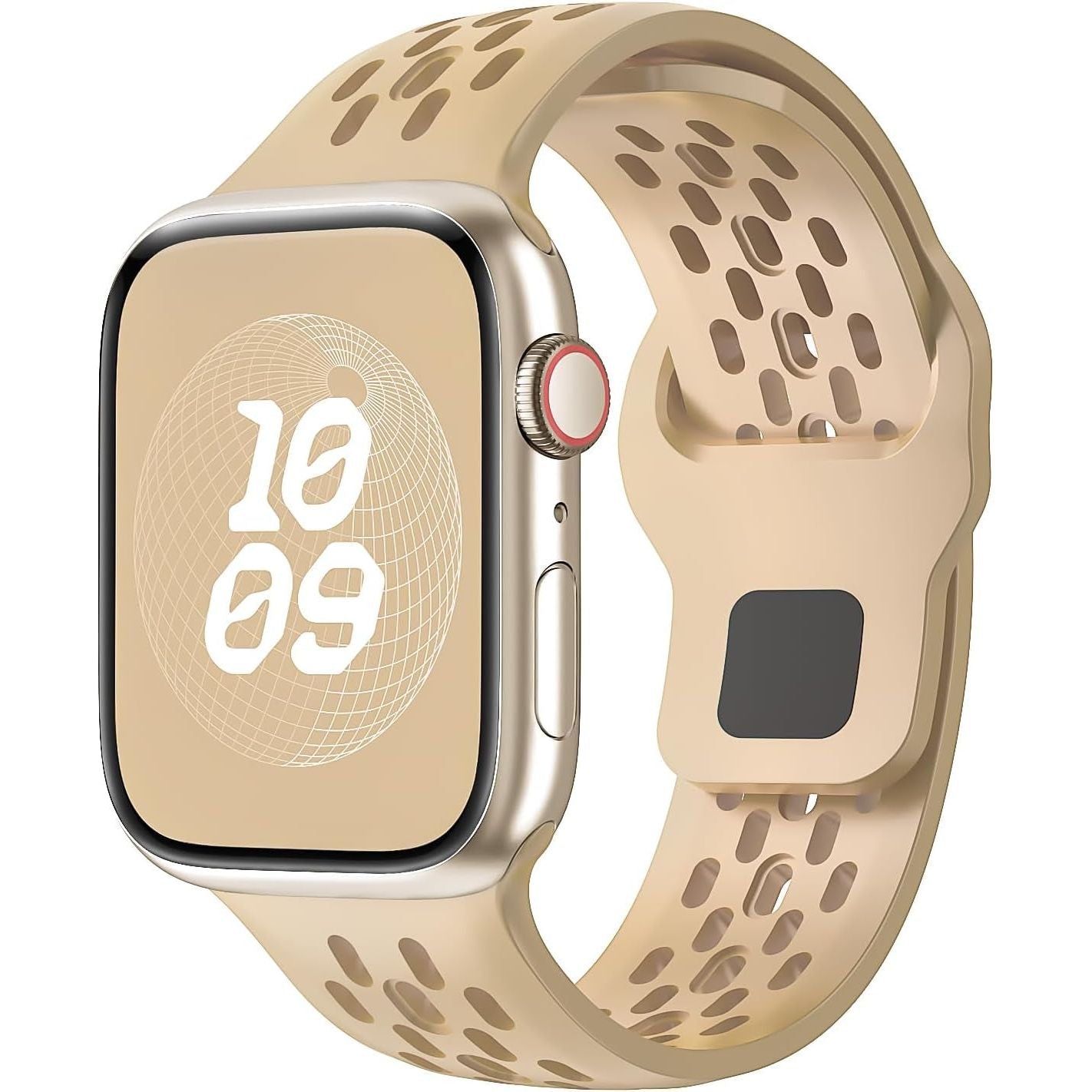 Sport Band for Apple Watch Band 46Mm 45Mm 42Mm 44Mm 49Mm 41Mm 40Mm 38Mm Men Women,Silicone for Apple Watch Strap Breathable Wristband Bracelet Iwatch Ultra Ultra 2 Series 10 9 8 7 SE2 SE 6 5 4 3 2 1 Strap