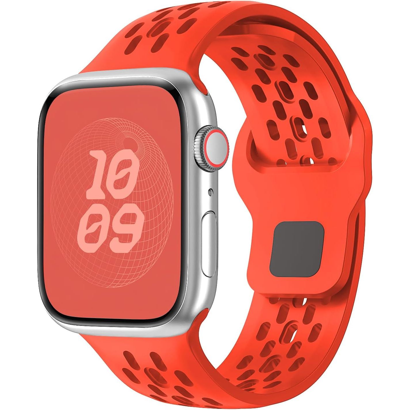 Sport Band for Apple Watch Band 46Mm 45Mm 42Mm 44Mm 49Mm 41Mm 40Mm 38Mm Men Women,Silicone for Apple Watch Strap Breathable Wristband Bracelet Iwatch Ultra Ultra 2 Series 10 9 8 7 SE2 SE 6 5 4 3 2 1 Strap