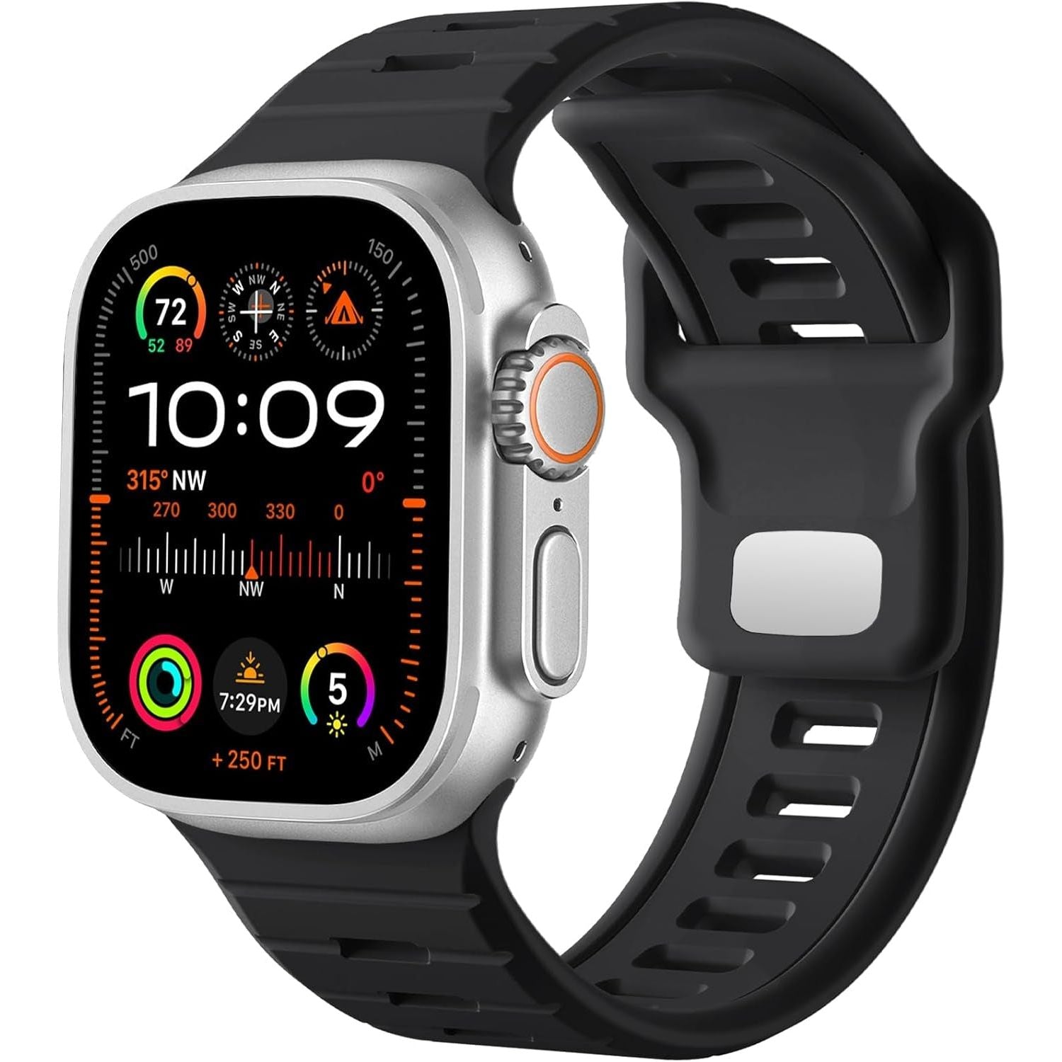 Sport Bands Compatible with Apple Watch Ultra 2/Ultra Band, Soft Silicone Sport Waterproof Replacement Strap for Iwatch Series 10 9 8 7 6 5 4 3 2 1 SE 49Mm 46Mm 45Mm 44Mm 42Mm, Multi Colors