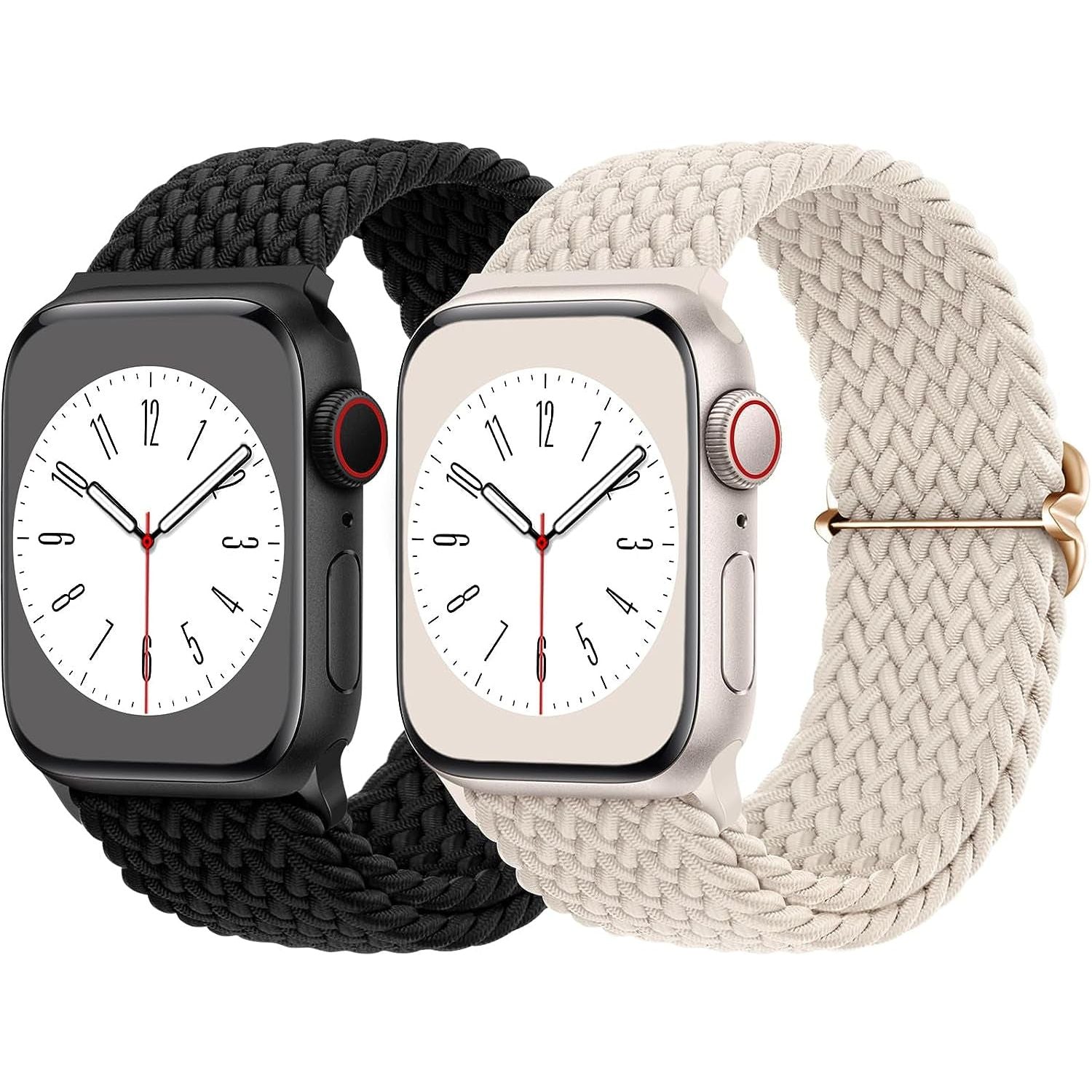 2 Pack Braided Solo Loop for Apple Watch Band 38Mm 40Mm 41Mm 42Mm 44Mm 46Mm 45Mm 49Mm for Women Men, Adjustable Sport Strap Stretchy Bands for Iwatch Series 10 9 8 7 6 5 4 3 2 1 SE Ultra Ultra 2