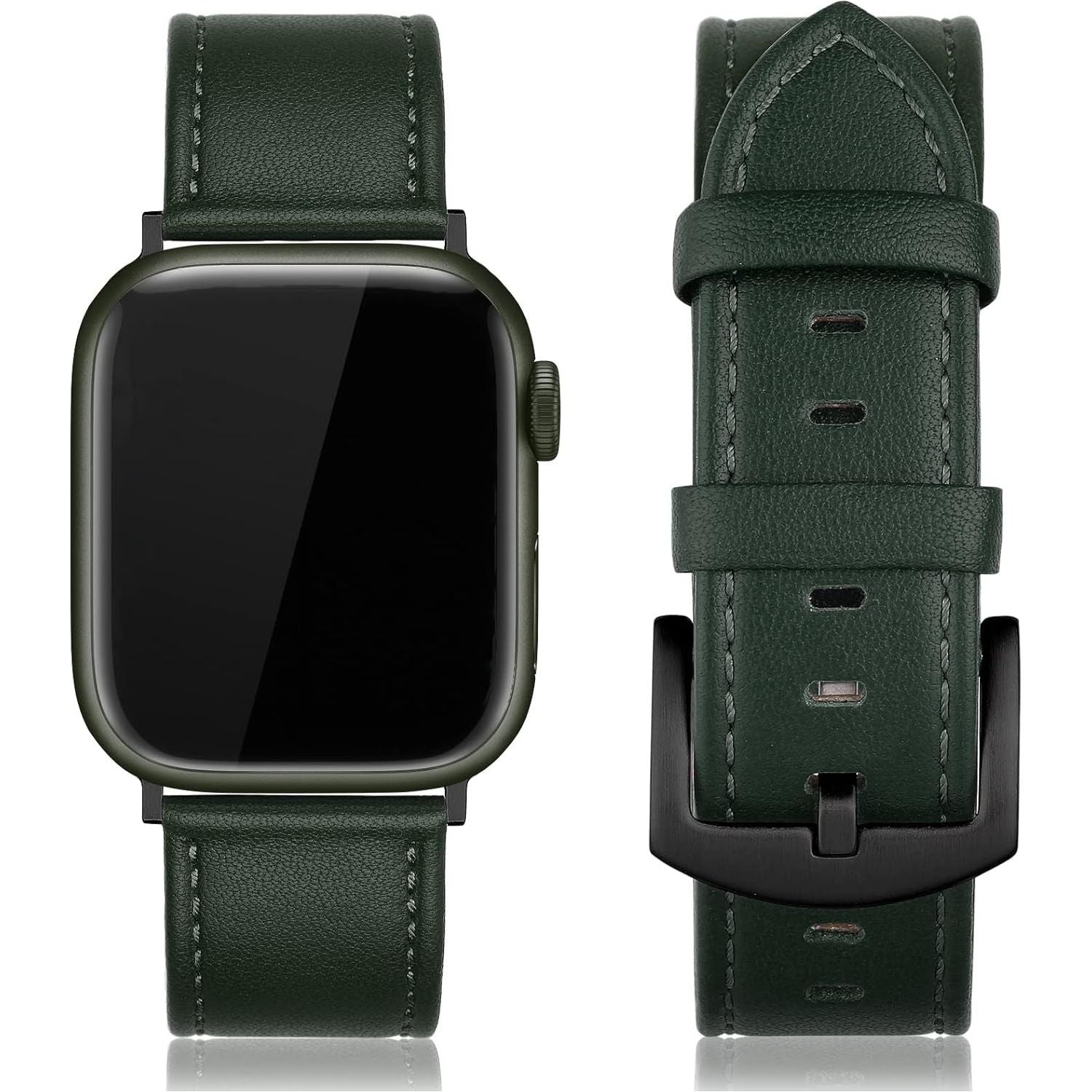 Leather Bands Compatible with Apple Watch 42Mm 44Mm 45Mm Band Men Women,Vintage Genuine Leather Wristband Replacement Band Compatible for Apple Iwatch Series 8 7 6 5 4 3 2 1 SE Sports Edition