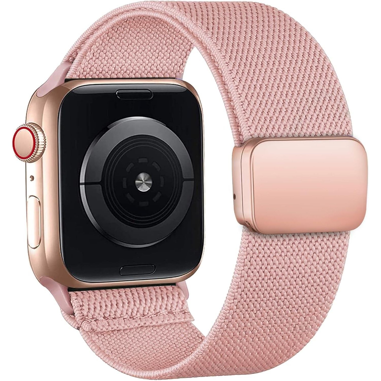 Magnetic Stretchy for Apple Watch Band 46Mm 42Mm 45Mm 44Mm 40Mm 49Mm 41Mm 38Mm Women Men,Nylon Sport Loop Elastic Adjustable Strap for Apple Watch Se/2Nd/Iwatch Ultra/Ultra 2 Series 10/9/8/7/6/5/4/3/2/1