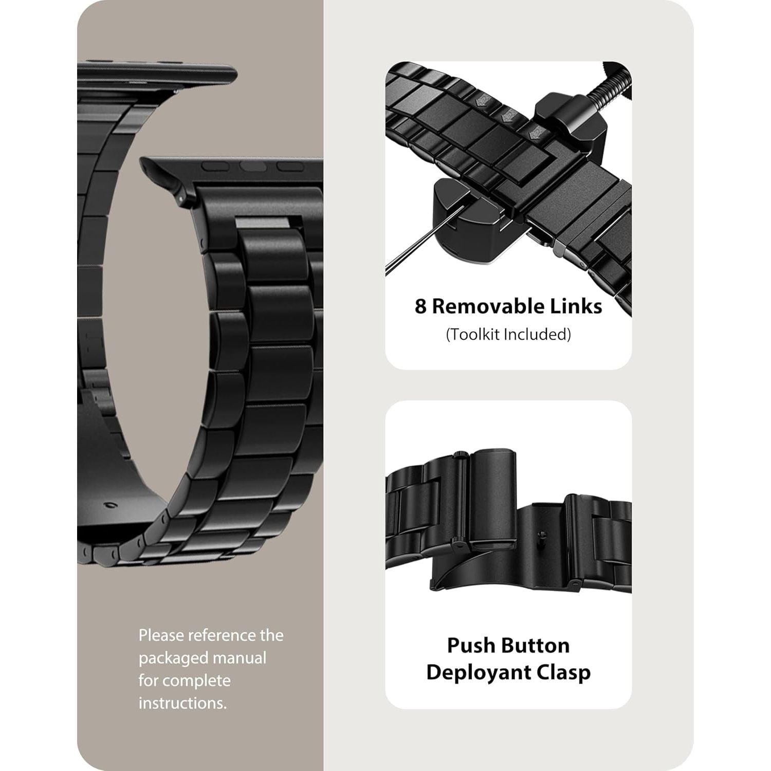 Straplab Steel Luxe Apple Watch Band