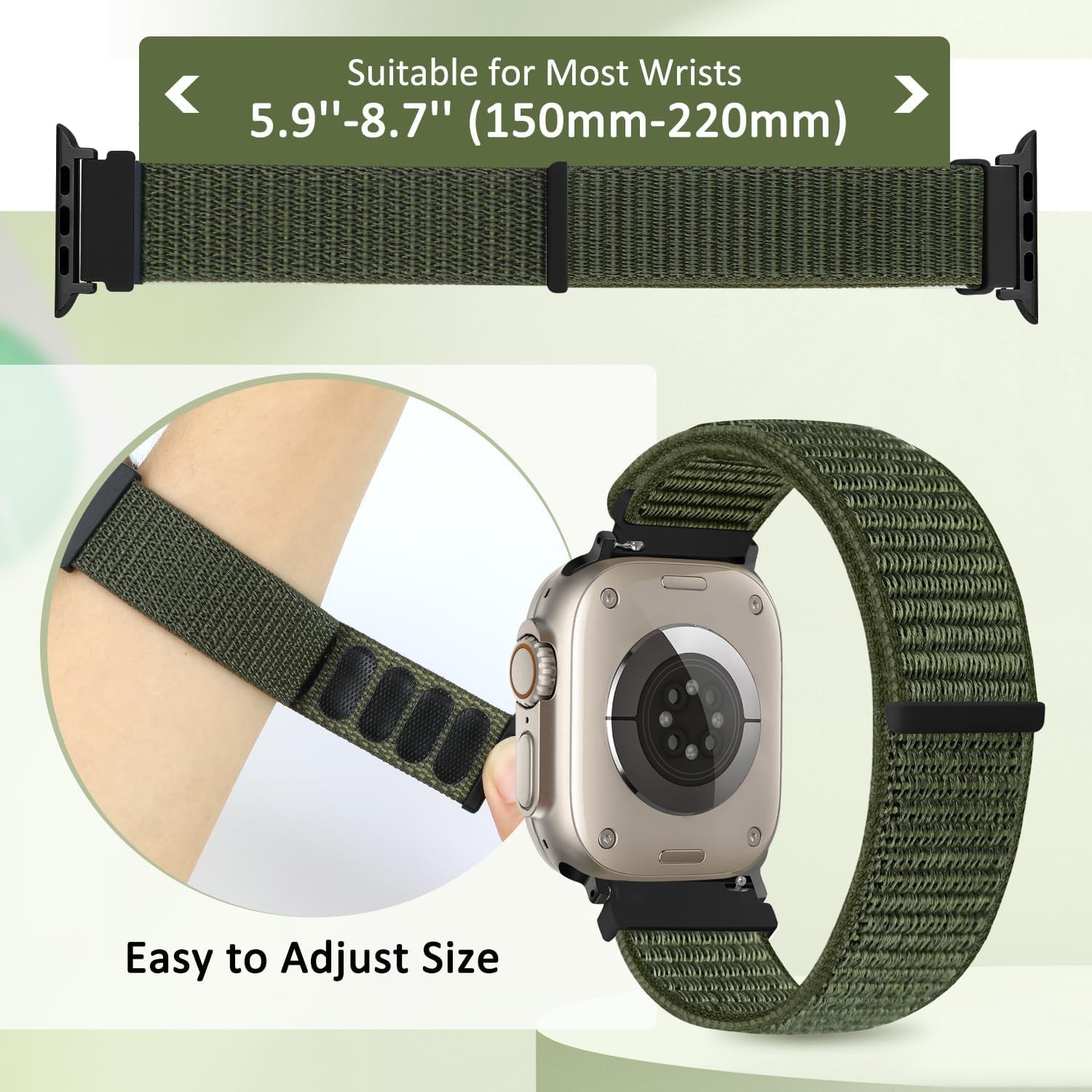 Straplab Breathable Nylon Sport Bands for Apple Watch - 2 Pack