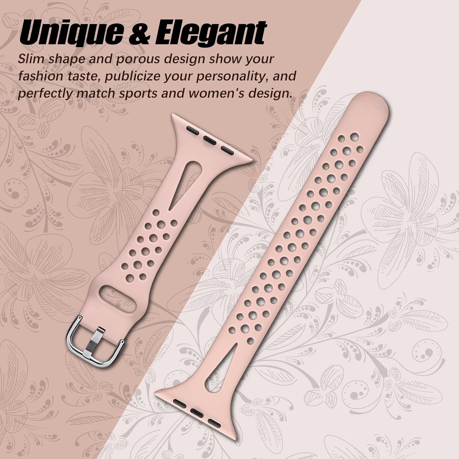 Straplab Lux Silicone Adjustable Watch Band