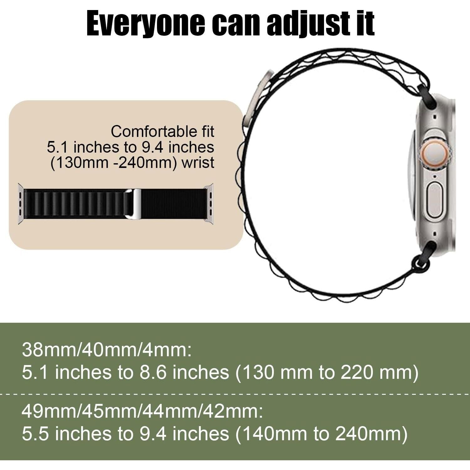 Straplab Adjustable Sport Bands - 4 Pack for Apple Watch