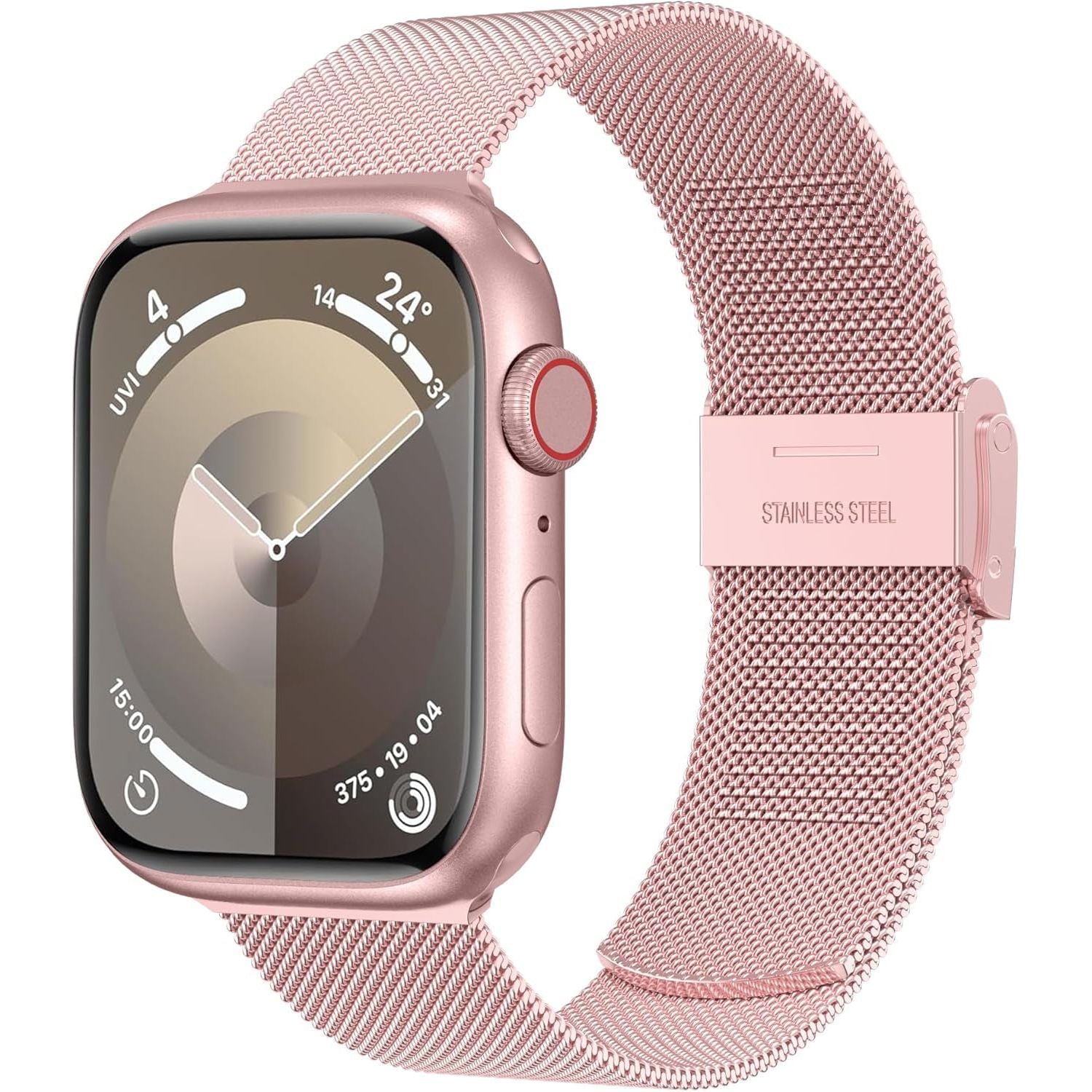 Metal Bands for Apple Watch Band 38Mm 40Mm 41Mm 42Mm Women Men, Soft Magnetic Stainless Steel Milanese Mesh Loop Replacement Strap for Iwatch Series 10/9/8/7/SE/6/5/4/3/2/1