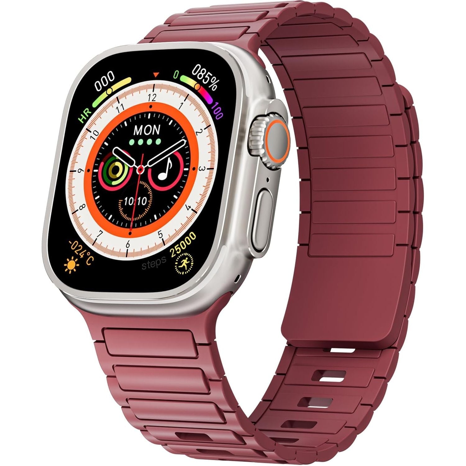 Magnetic Bands for Apple Watch Ultra/2 Band 49Mm 46Mm 45Mm 44Mm 42Mm Iwatch Band 42Mm 41Mm 40Mm 38Mm Women Men,Soft Silicone Strap Sport Loop Bracelet Wristbands for Apple Watch Series 10 9 8 7 6 5 4 3 2 SE 2Nd