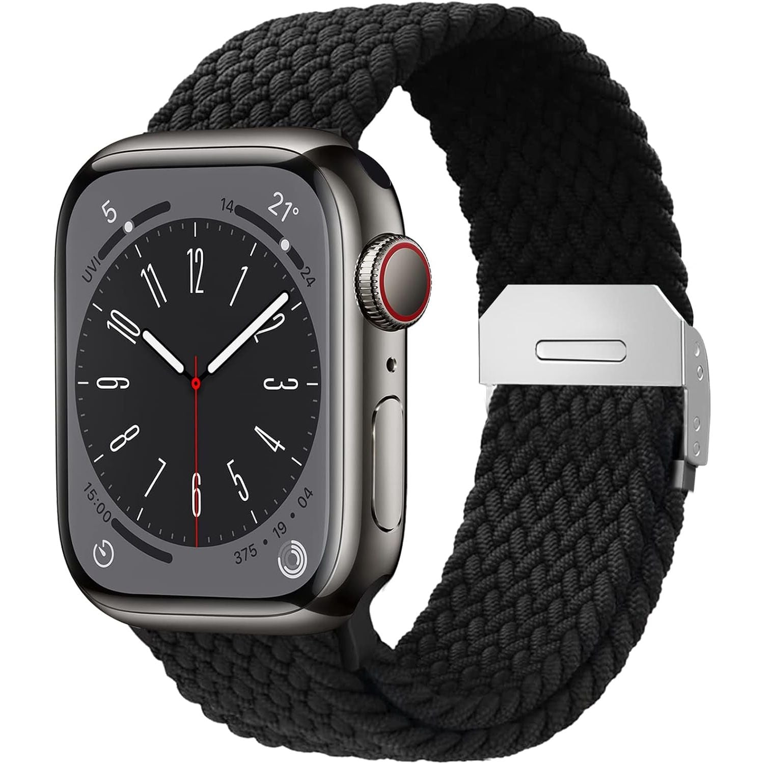 Compatible with Apple Watch Strap Band 49Mm 46Mm 45Mm 44Mm 42Mm Braided Band Replacement Bands Adjustable Stretchable Elastics Sport Wristband for Iwatch Ultra2 Ultra Series10/9/8/7/6/Se/5/4/3/2/1