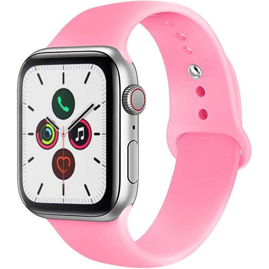 For Apple Watch Band 38Mm 40Mm 41Mm 42Mm 44Mm 45Mm 46Mm 49Mm Soft Silicone Sport Strap Compatible for Apple Iwatch Ultra 2 Ultra Series 10/9/8/7/6/5/4/3/2/SE 2/Se(White,38/40/41/42Mm(Series 10)-S/M)