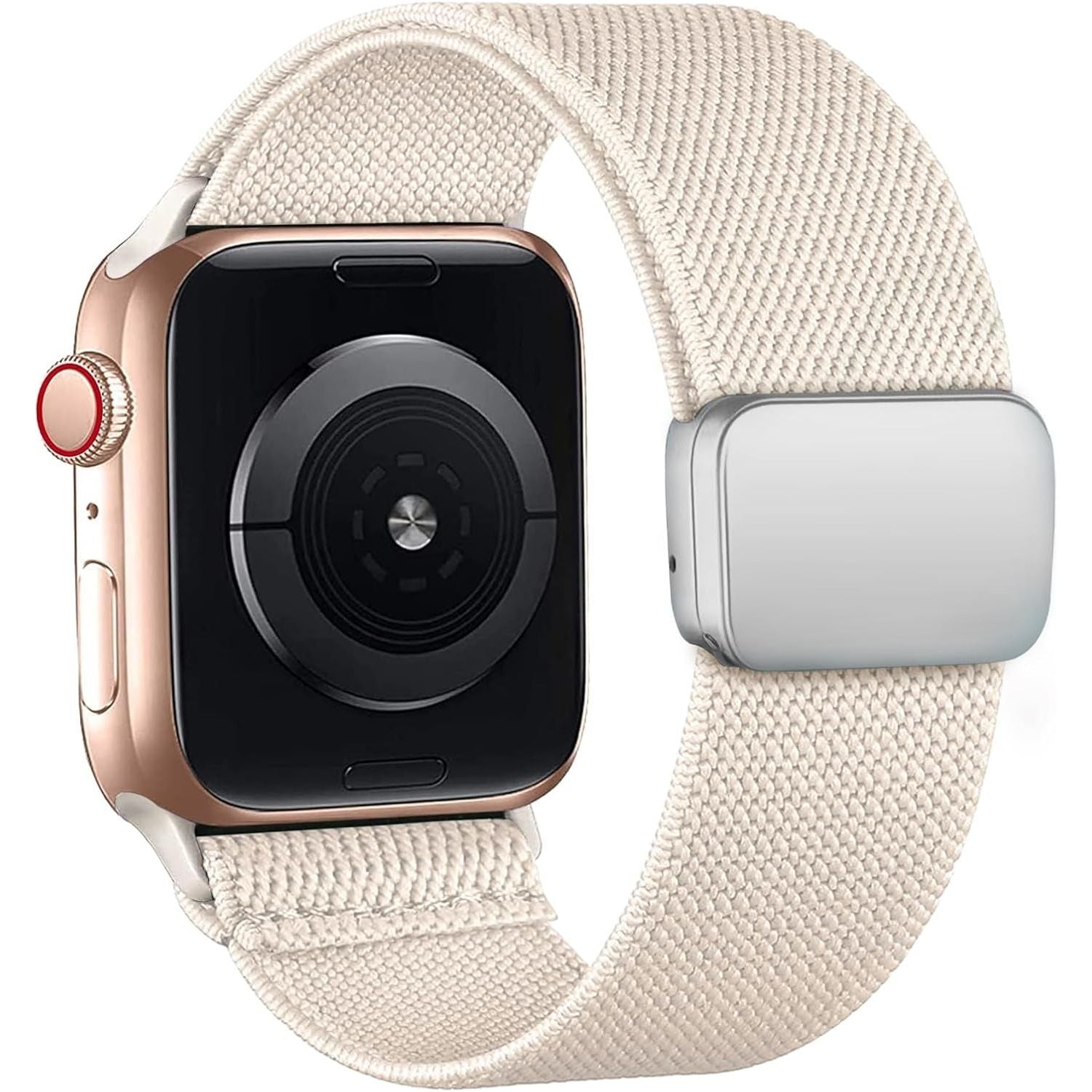 Magnetic Stretchy for Apple Watch Band 46Mm 42Mm 45Mm 44Mm 40Mm 49Mm 41Mm 38Mm Women Men,Nylon Sport Loop Elastic Adjustable Strap for Apple Watch Se/2Nd/Iwatch Ultra/Ultra 2 Series 10/9/8/7/6/5/4/3/2/1