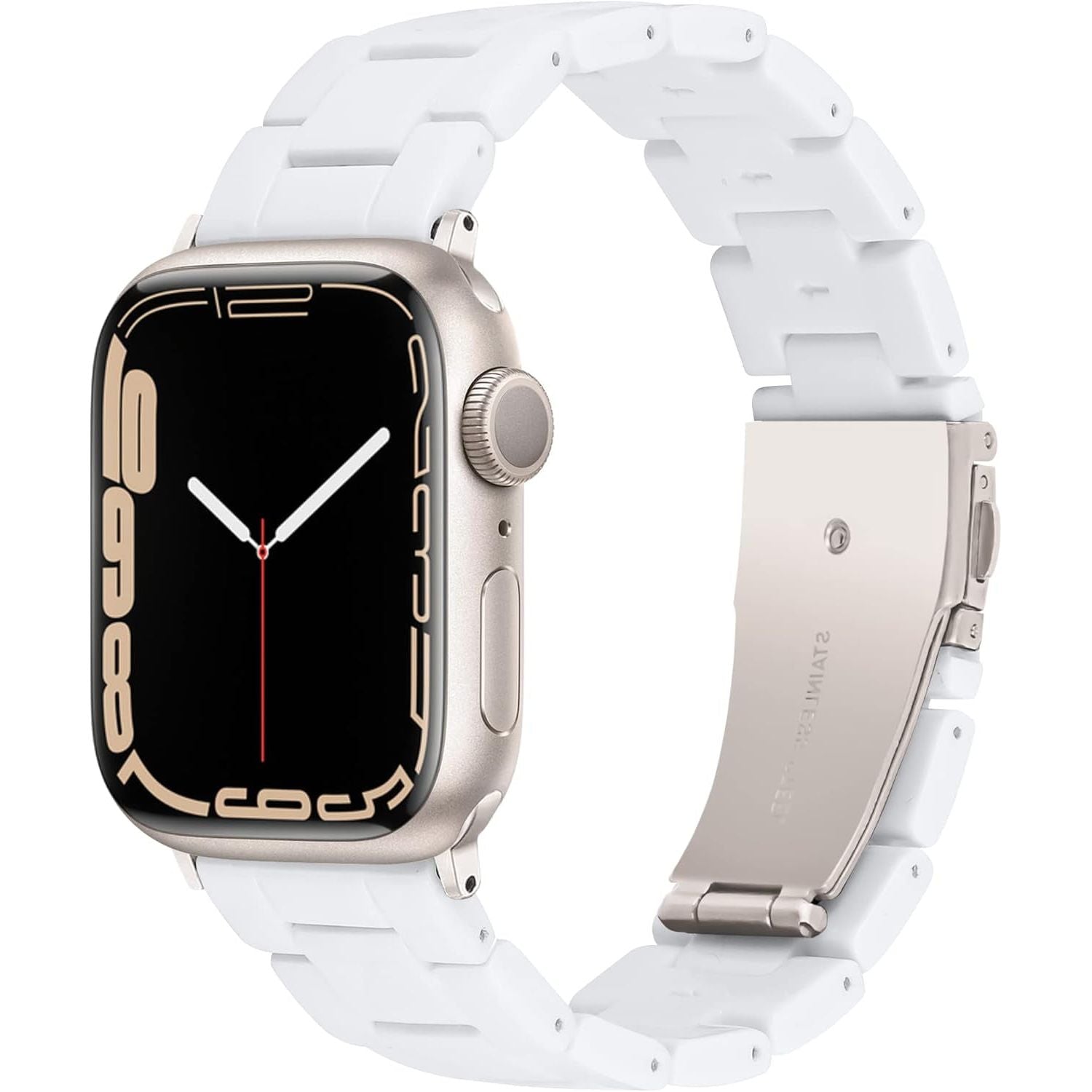 Compatible with Apple Watch Band 42Mm(Series 10) 41Mm 40Mm 38Mm, Adjustable Iwatch Strap with Stainless Steel Buckle for Apple Watch Series 10 9 8 7 6 SE 5 4 3 2 1(Tortoise Flower Starlight)