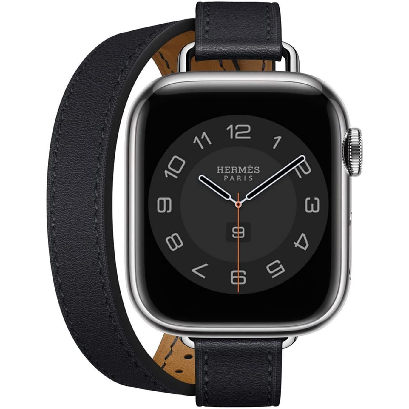 Compatible for Apple Watch Band 49Mm 46Mm 45Mm 44Mm 42Mm 41Mm 40Mm 38Mm Women, Genuine Leather Double Tour Designed Slim Apple Watch Strap for Iwatch Ultra 2/1 Series 10 9 8 7 6 5 4 3 2 1 SE