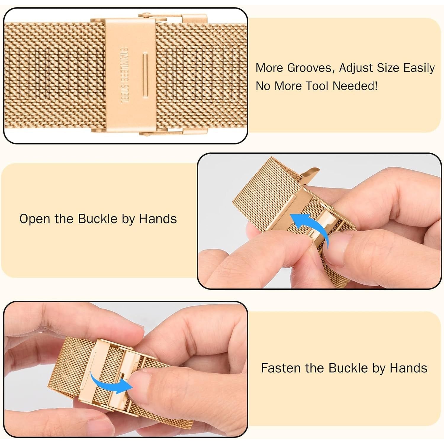 Straplab Magnetic Milanese Band for Apple Watch