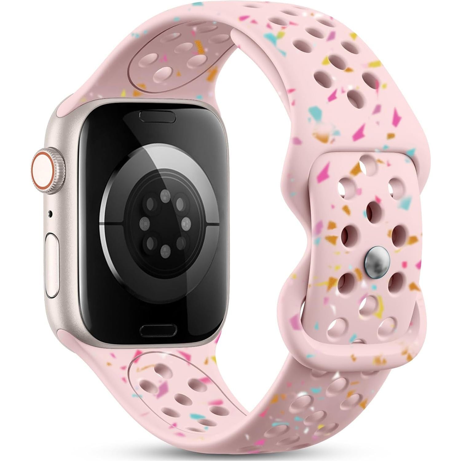 Compatible with Apple Watch Band 38Mm 40Mm 41Mm 42Mm 44Mm 45Mm 46Mm 49Mm Women Men, Recycled Plastic Breathable Sport Strap for Iwatch Series 10 9 8 7 6 5 4 3 2 1 SE Ultra/Ultra 2, Multi Colors