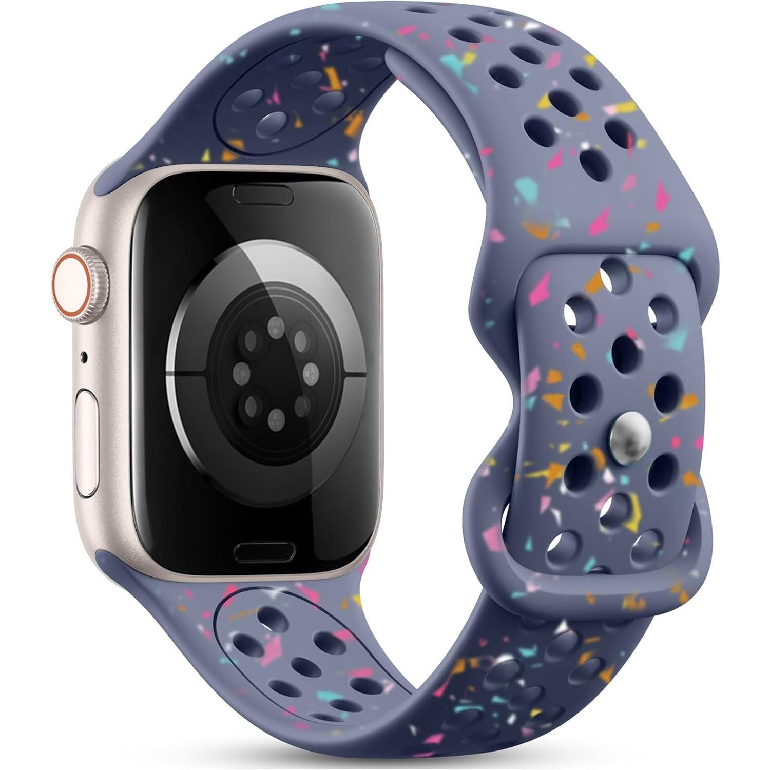 Compatible with Apple Watch Band 38Mm 40Mm 41Mm 42Mm 44Mm 45Mm 46Mm 49Mm Women Men, Recycled Plastic Breathable Sport Strap for Iwatch Series 10 9 8 7 6 5 4 3 2 1 SE Ultra/Ultra 2, Multi Colors