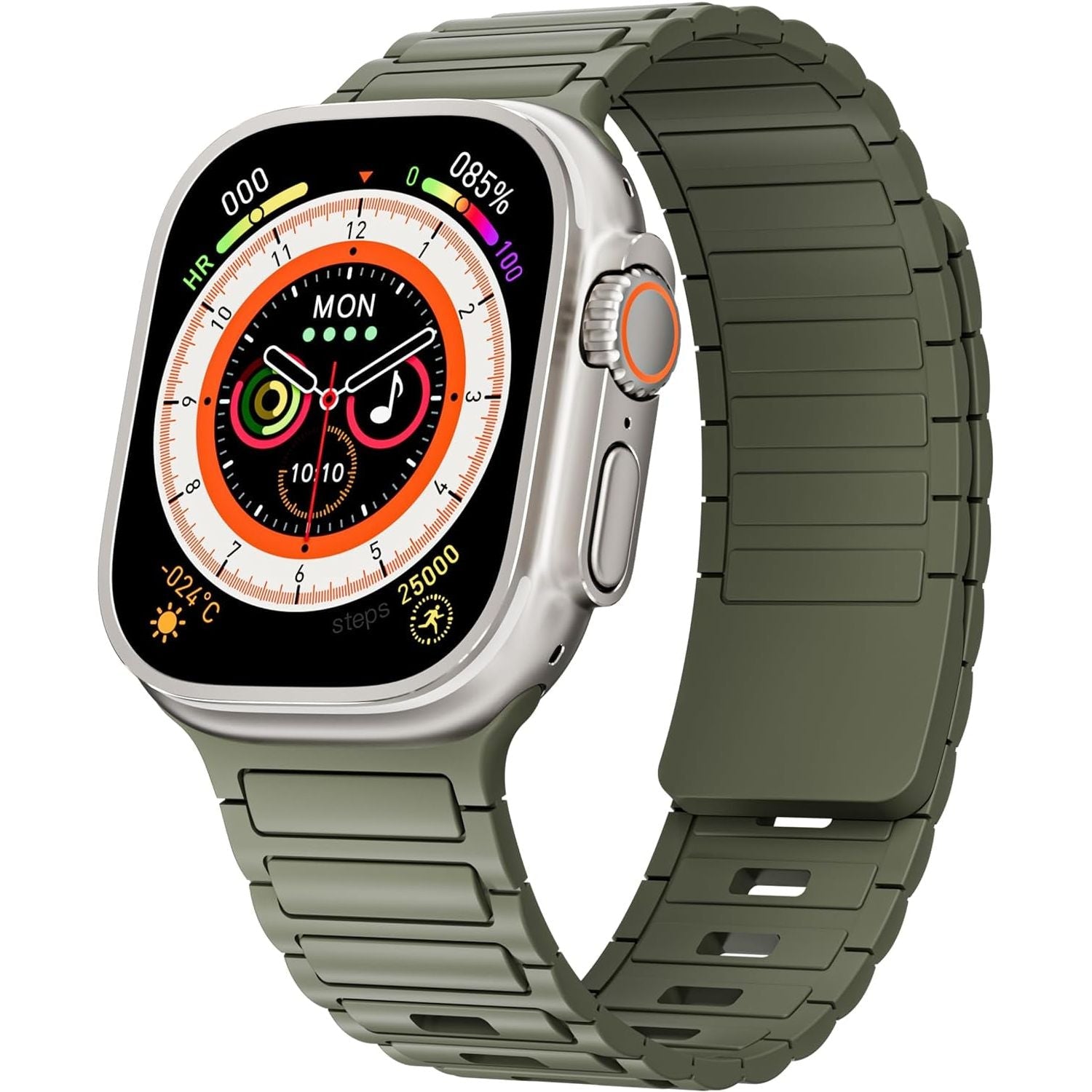 Magnetic Bands for Apple Watch Ultra/2 Band 49Mm 46Mm 45Mm 44Mm 42Mm Iwatch Band 42Mm 41Mm 40Mm 38Mm Women Men,Soft Silicone Strap Sport Loop Bracelet Wristbands for Apple Watch Series 10 9 8 7 6 5 4 3 2 SE 2Nd