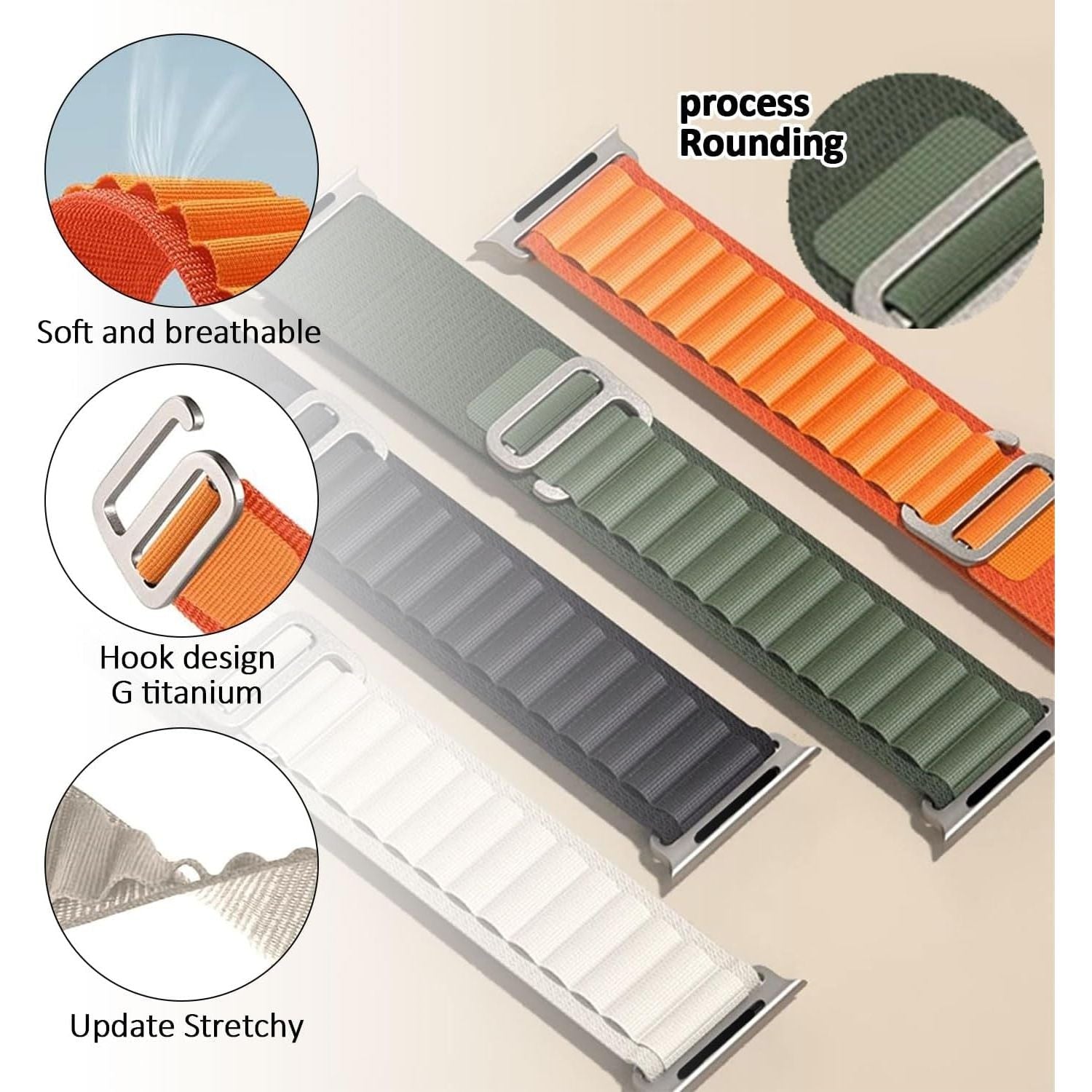 Straplab Adjustable Sport Bands - 4 Pack for Apple Watch