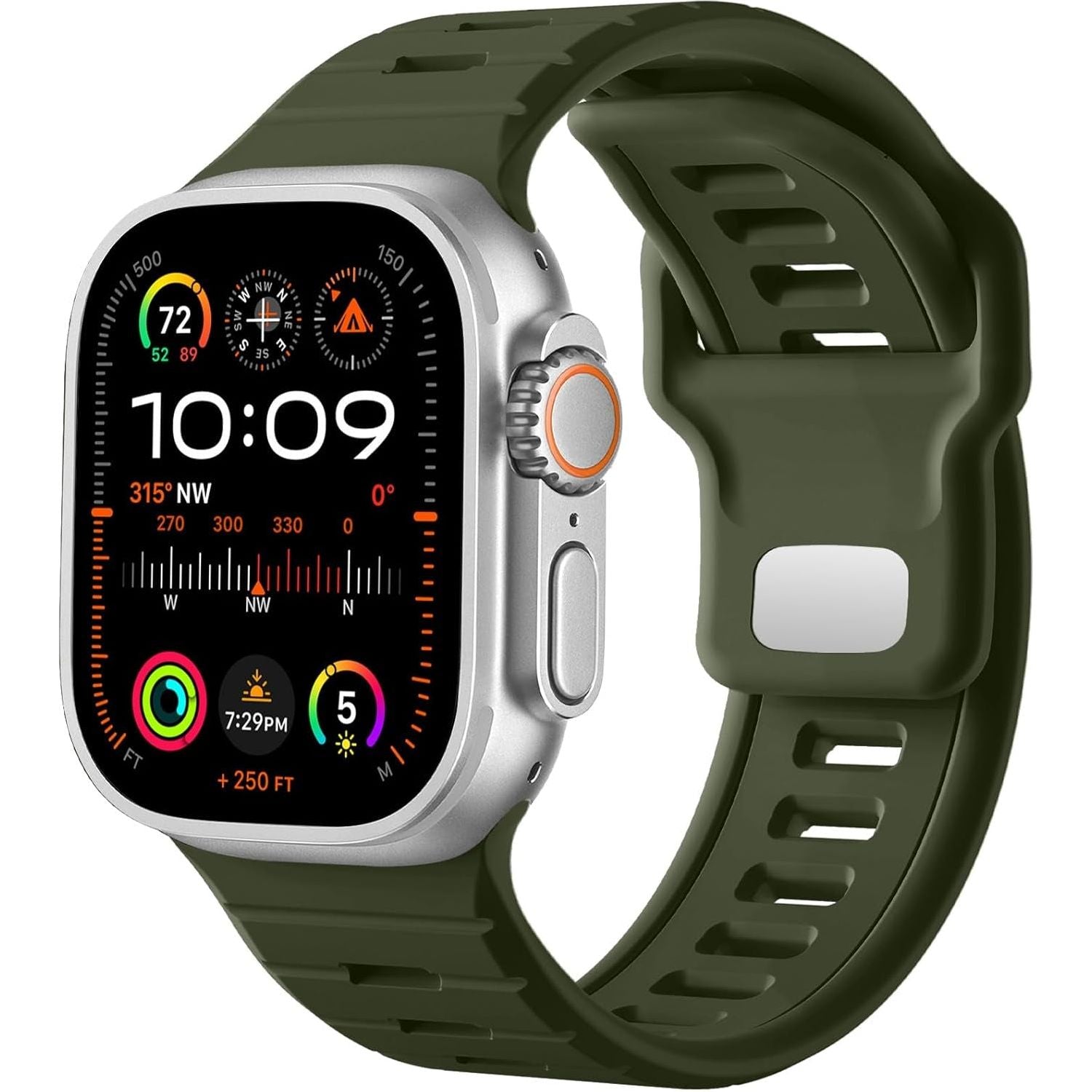 Sport Bands Compatible with Apple Watch Ultra 2/Ultra Band, Soft Silicone Sport Waterproof Replacement Strap for Iwatch Series 10 9 8 7 6 5 4 3 2 1 SE 49Mm 46Mm 45Mm 44Mm 42Mm, Multi Colors